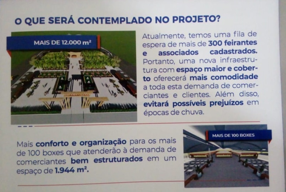 Nova “cara” da Feira Central é mostrada em folhetos produzidos pela Prefeitura