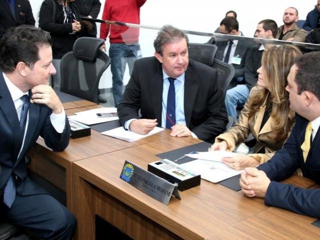 Deputados Renato Câmara, Eduardo Rocha, Antonieta Amorim e Márcio Fernandes (Foto: Victor Chileno/ALMS)