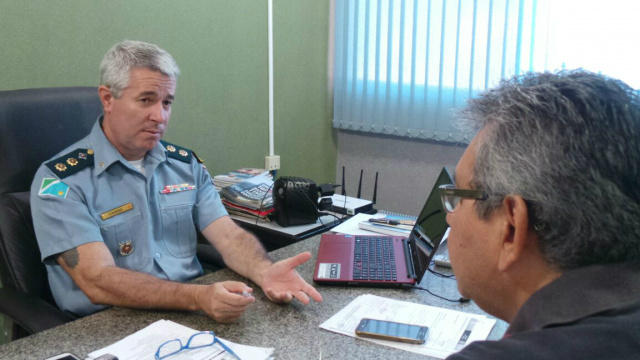O tenente coronel José Aparecido de Moraes falou com exclusividade à reportagem do Perfil News. (Foto: Patrícia Miranda)